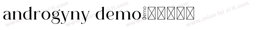 androgyny demo字体转换